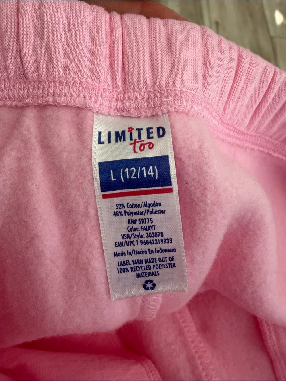 Limited Too Pink Athletic Sweatshirt & Shorts Set